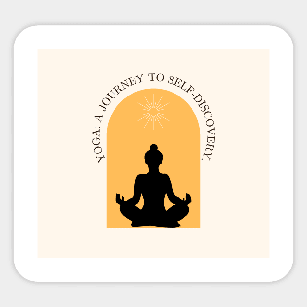 Yoga the self-discovery Sticker by SherDess33
